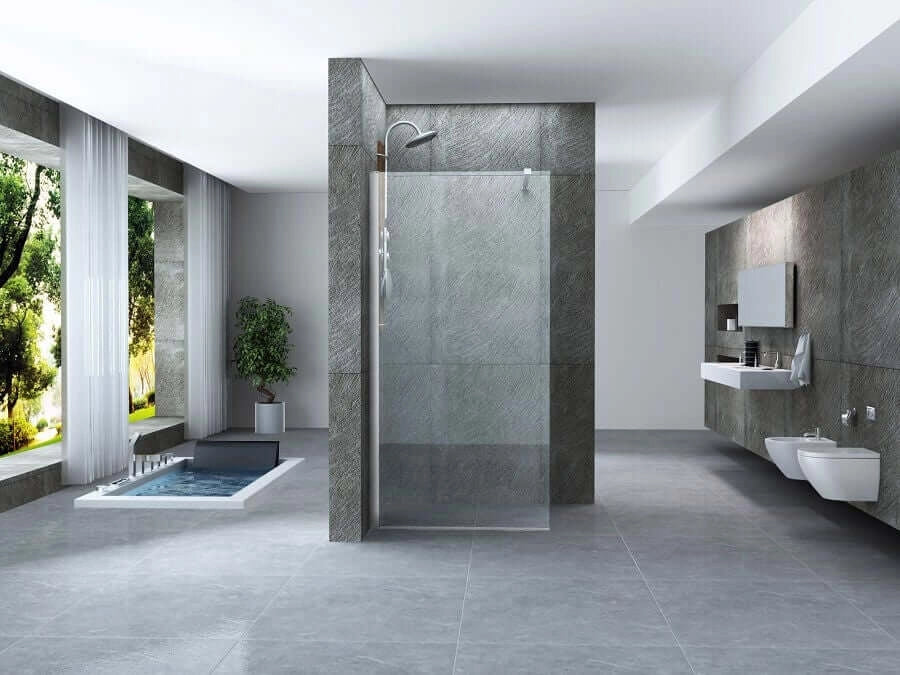Parete Doccia Walk-In Trasparente 8mm H195cm - 120 cm