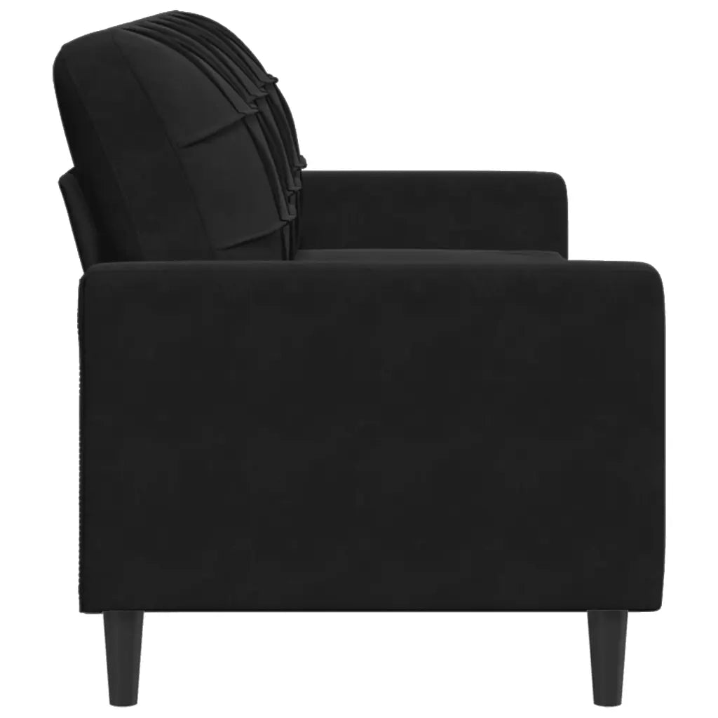 Divano a 3 Posti-Sofa 3 Posti Nero 180 cm in Velluto 669842