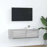 Mobile Porta TV Grigio Sonoma 80x31x25,5 cm Legno Multistrato