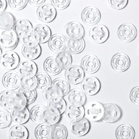 40 paia di viti di plastica trasparenti, viti di pressione invisibili per cucire, viti di plastica trasparenti per progetti di fai da te, cucire abiti (7 mm/0,27 pollici)
