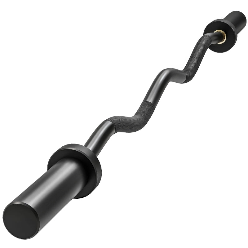 Bilanciere olimpico, bilanciere per sollevamento pesi, manicotti da 5 cm, acciaio, capacit¨¤ di carico 100 kg, nero