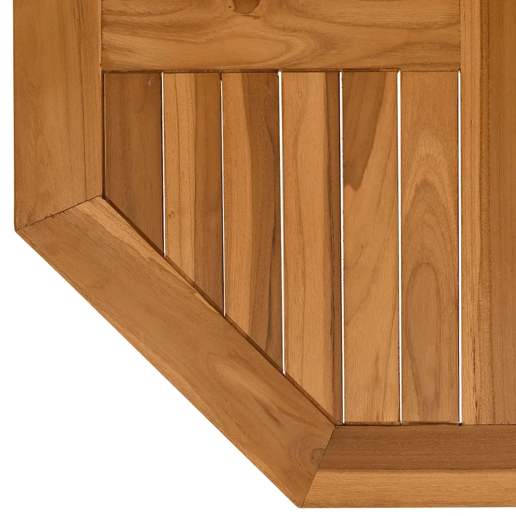 Piano per Tavolo 70x70x2,5 cm Ottagonale Legno Massello di Teak