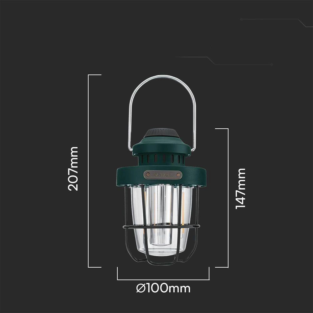 Lanterna campeggio LED V-TAC 5W 230lm USB-C IP44 dimmer