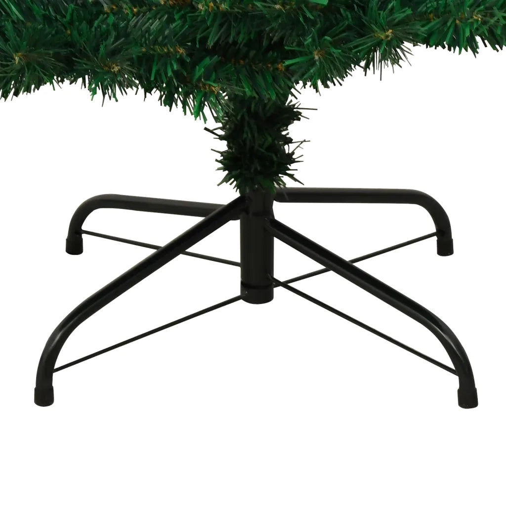 Albero di Natale Preilluminato con Vaso Verde 150 cm in PVC 344650