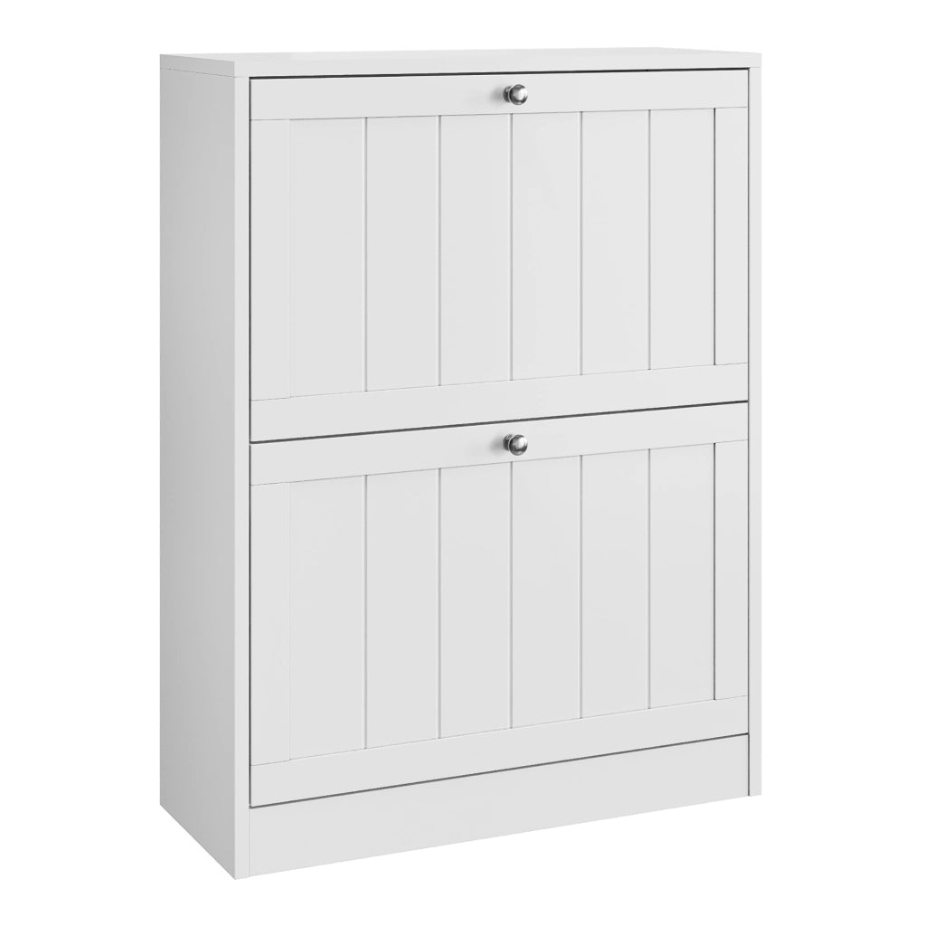 Scarpiera Bianca con 2 Ante a Ribalta ¨C Xylo ¨C Legno, 60 cm, Ingresso