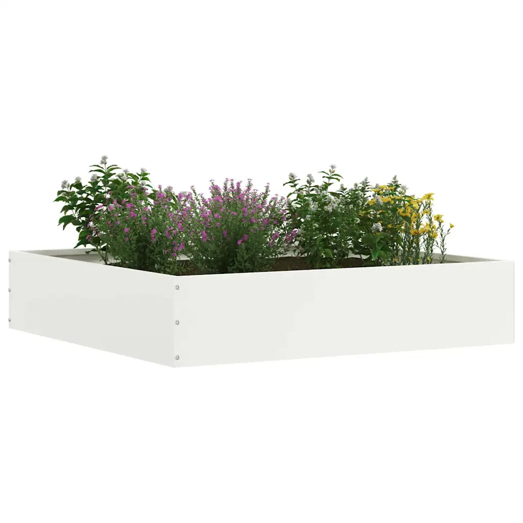 Bordura per Prato Bianco 60 x 60 x 13 cm Acciaio CFW6775444