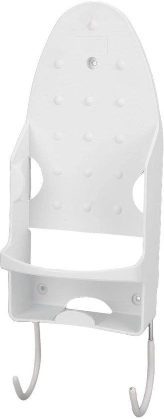 Organizzatore per ferro da stiro resistente al calore - Sostituto di tavola da stiro - Supporto da parete - PBT in plastica duratura - Organizzatore con gancio - Per bagno/camera da lavaggio