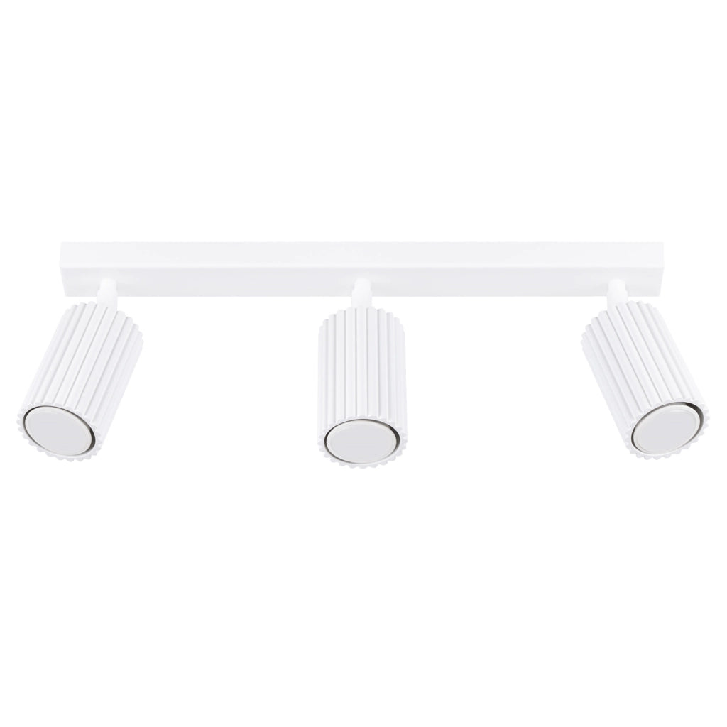 Plafoniera moderna bianca barra 45 cm 3 spot GU10 Pure
