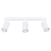 Plafoniera moderna bianca barra 45 cm 3 spot GU10 Pure