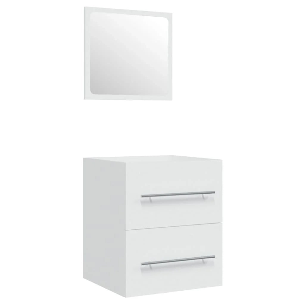 Mobile lavabo con vasca integrata 41 x 38,5 x 48 cm legno ingegnerizzato bianco 02_0006858