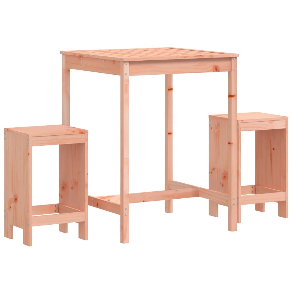Set da Bar da Giardino 3 pz | Set Salotto da Giardino in Legno Massello di Douglas