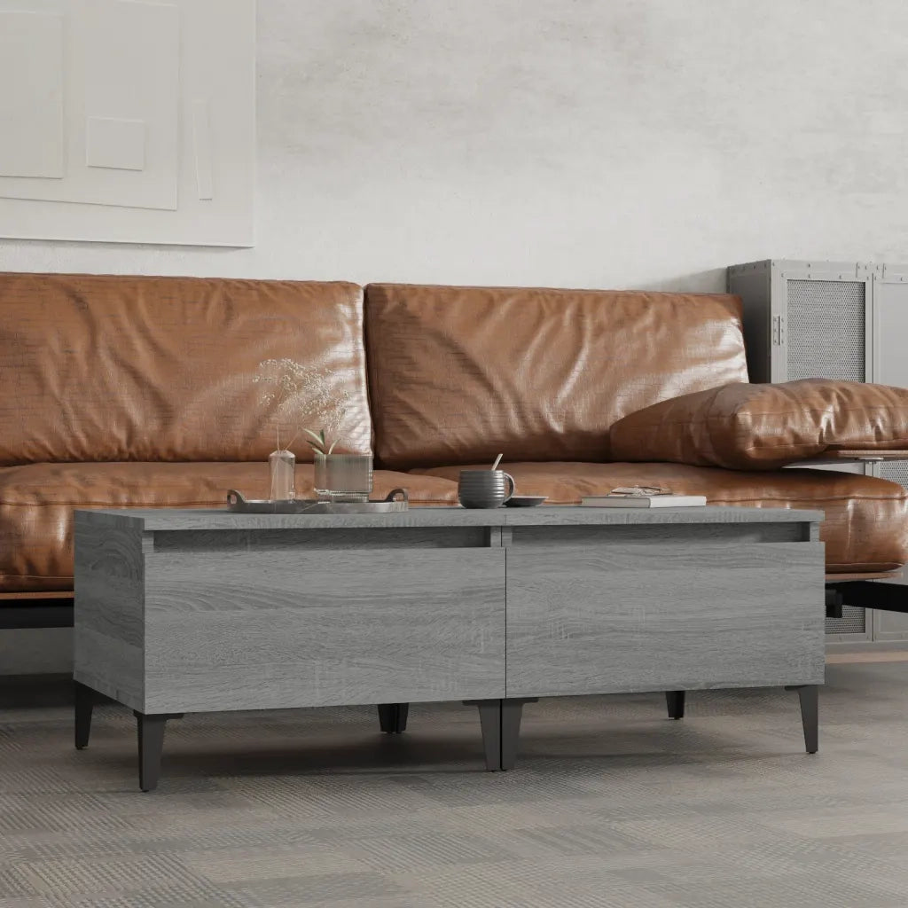 Tavolini 2pz Grigio Sonoma 50x46x35 cm in Legno Multistrato 819529