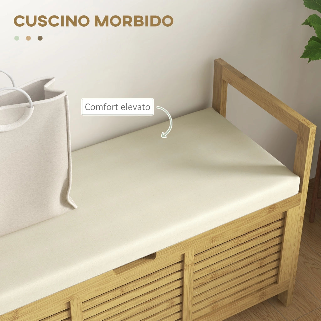 Panca Scarpiera per Ingresso ¨C Minimal ¨C Bamb¨´ 100x40x60 cm