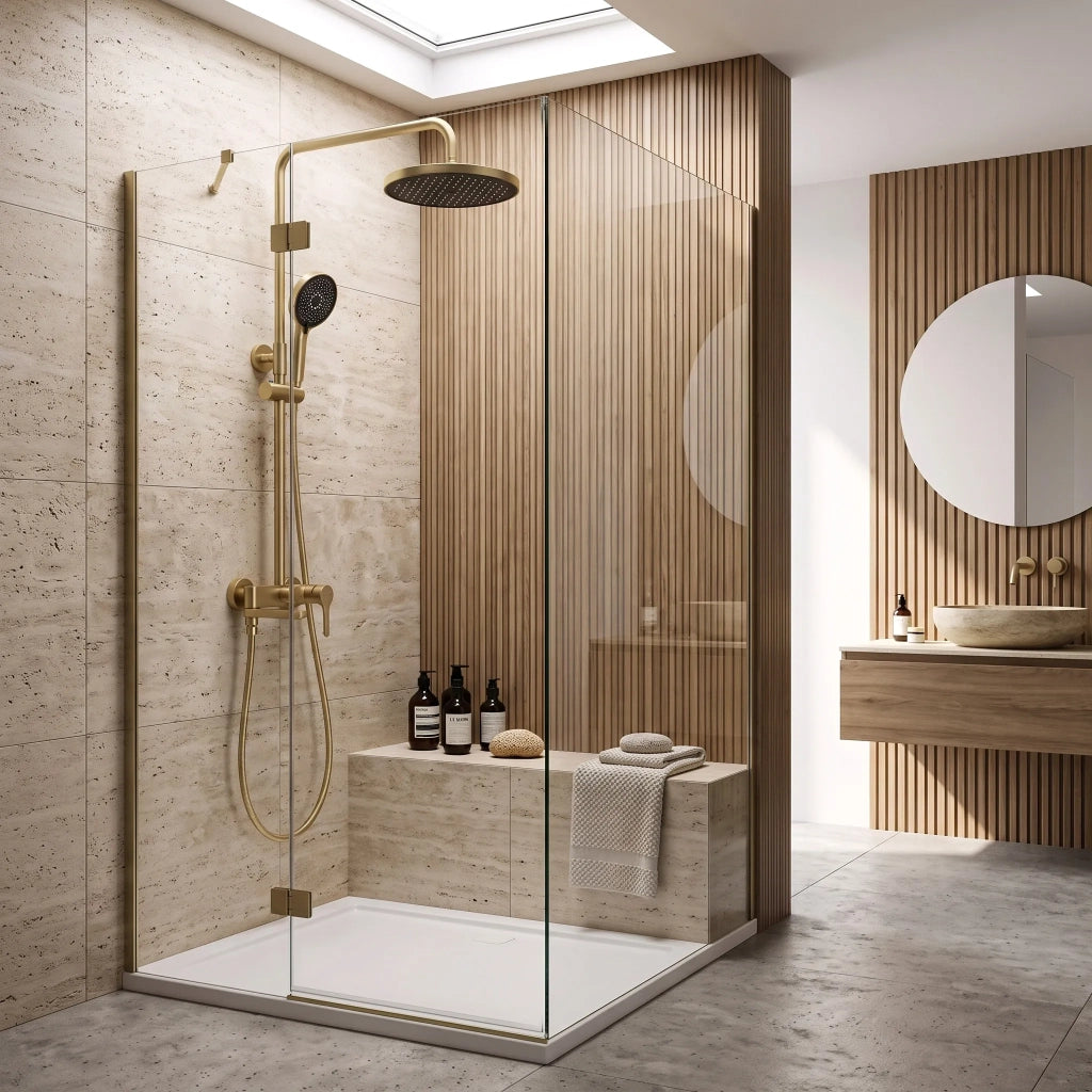 Set Doccia Premium Rea Maxim Brush Gold
