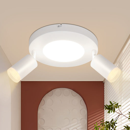 ZMH Faretto da soffitto 2 lampadine GU10 20W camera 3000k Girevole Orientabile in metallo 350°