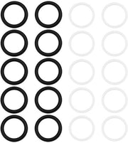 Loskoppeling hydraulica - Afdichting O-ring - 25x20x2,5 mm e 24,8x20,6x1,3 mm - Adatto per trattore BG3 Plug - Nero e Bianco