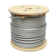 Cavo in acciaio zincato 10mm, 6x37 trefoli, carico massimo 5220Kg, peso 34,6Kg, 100m/rotolo