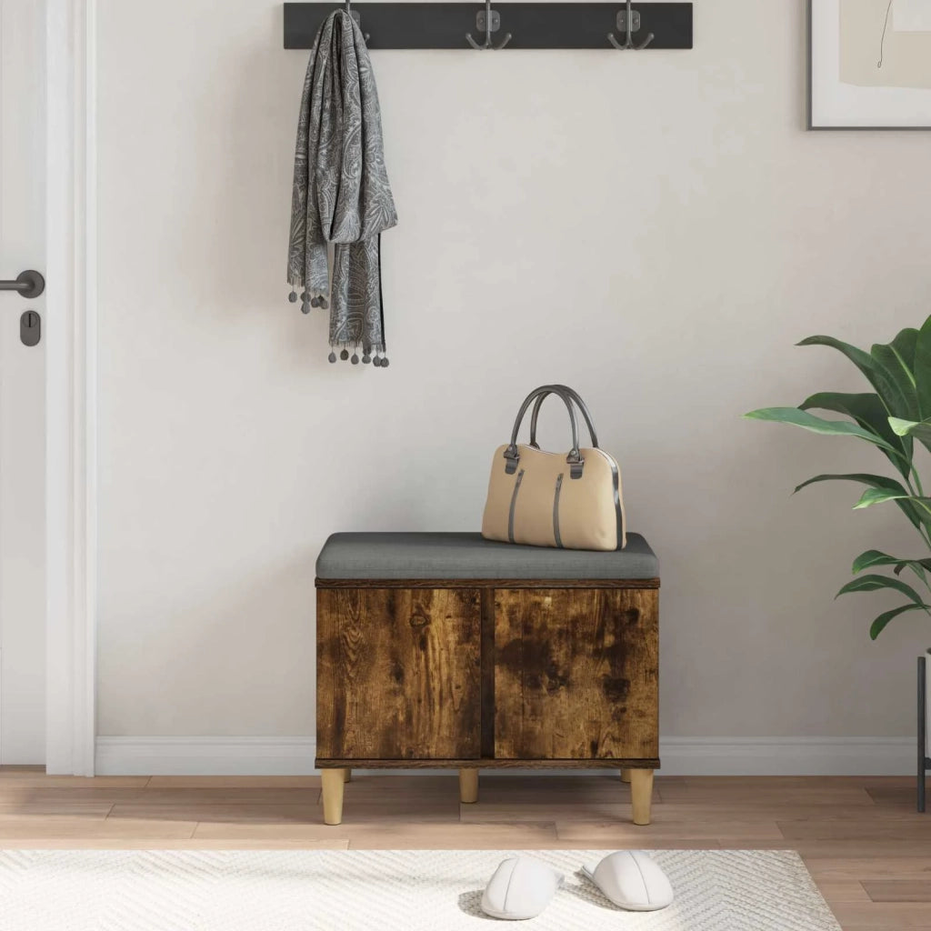 Panca per ingresso con porta Quercia Affumicata 60 x 38 x 46 cm