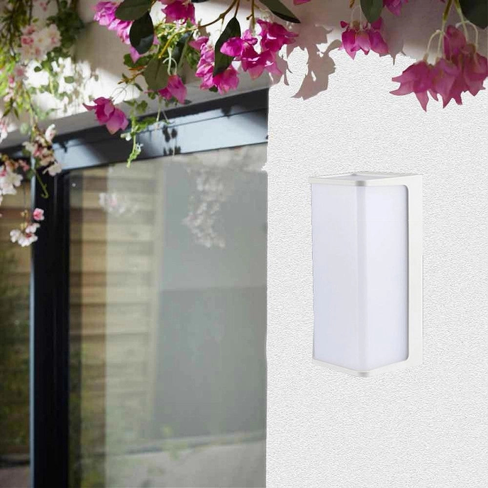 Trade Shop - Applique Led Da Esterno Facciate Giardino Moderno Lampada Da Muro 10w Ip65 643-b - -bianco Naturale      -
