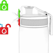 Biberon 600 ml 20 oz Lekvrij Facile da Aprire Blocco di Sicurezza Resistenze al Lavastoviglie - Coperchio a Scatto per Igiene Maniglia Portatile Duraturo - Disegno Unicorno per Bambini