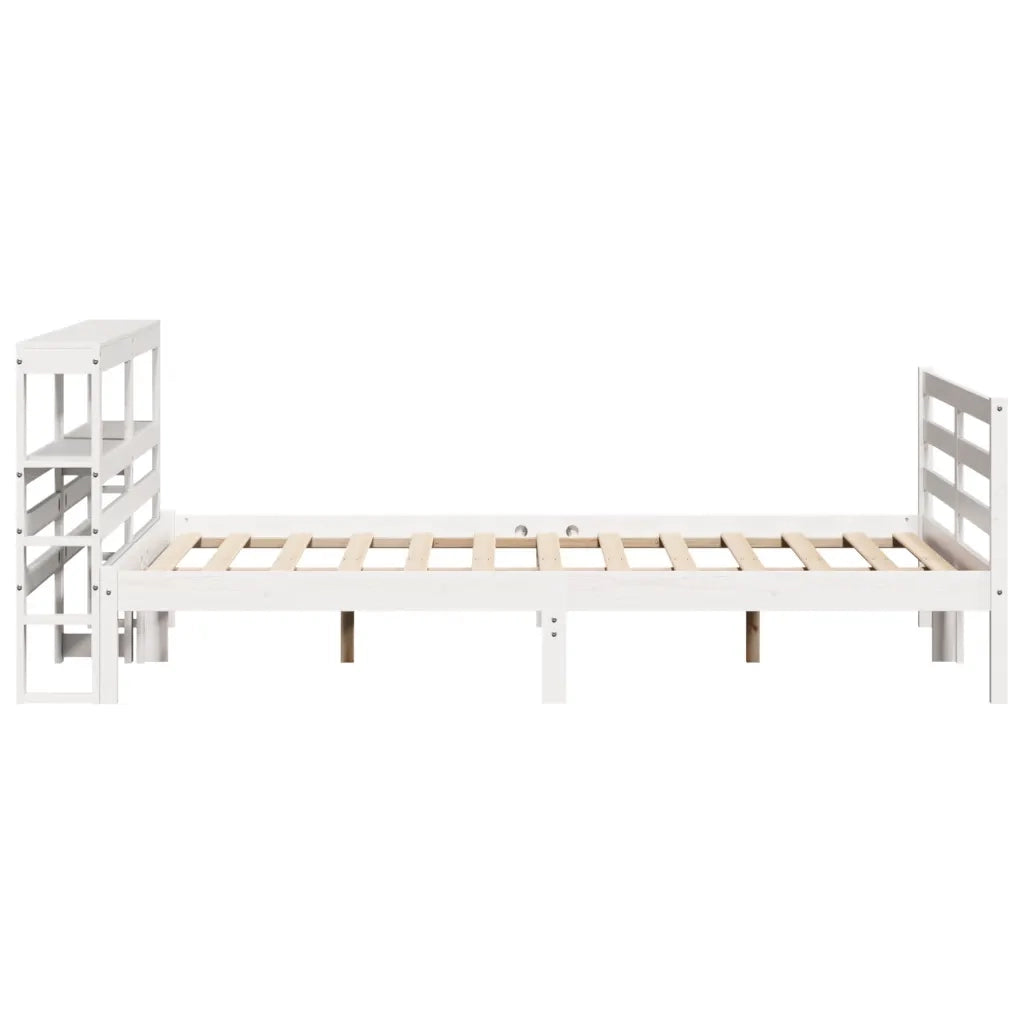 Letto senza Materasso Bianco 120x200 cm Legno Massello di Pino