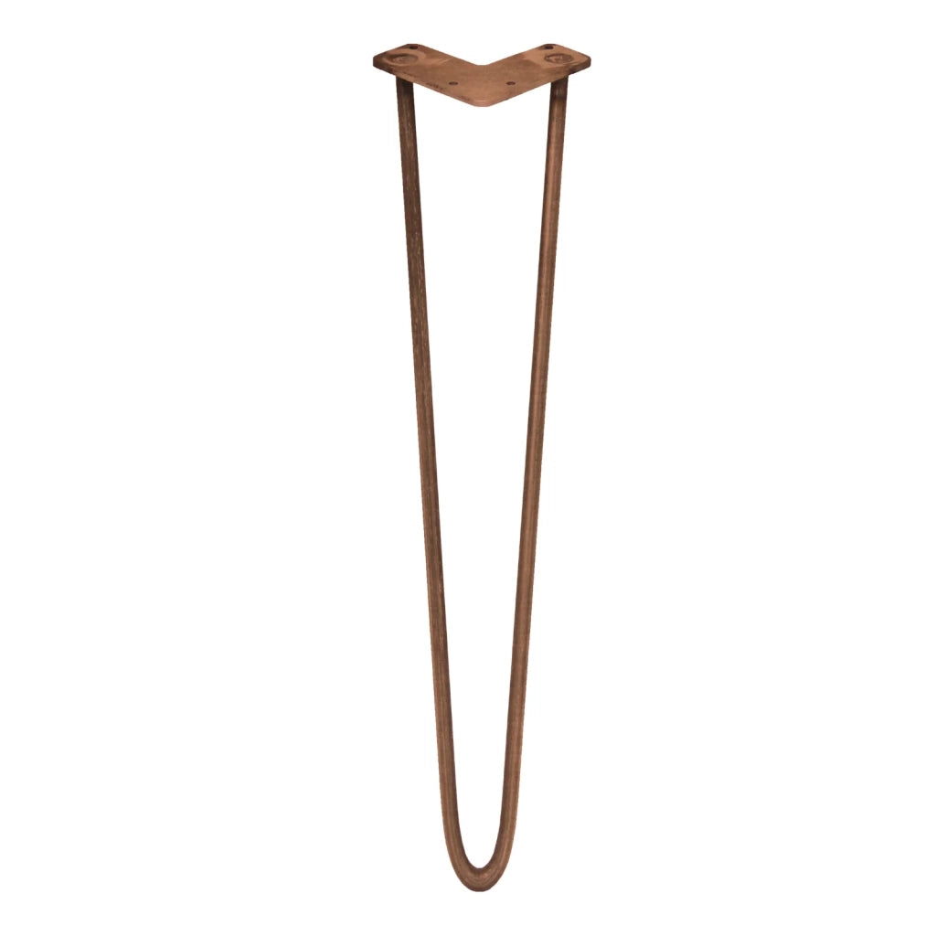 4 Gambe per Tavolo a Forcina SkiSki Legs 30,5cm Acciaio Naturale 2 Rebbi 12mm