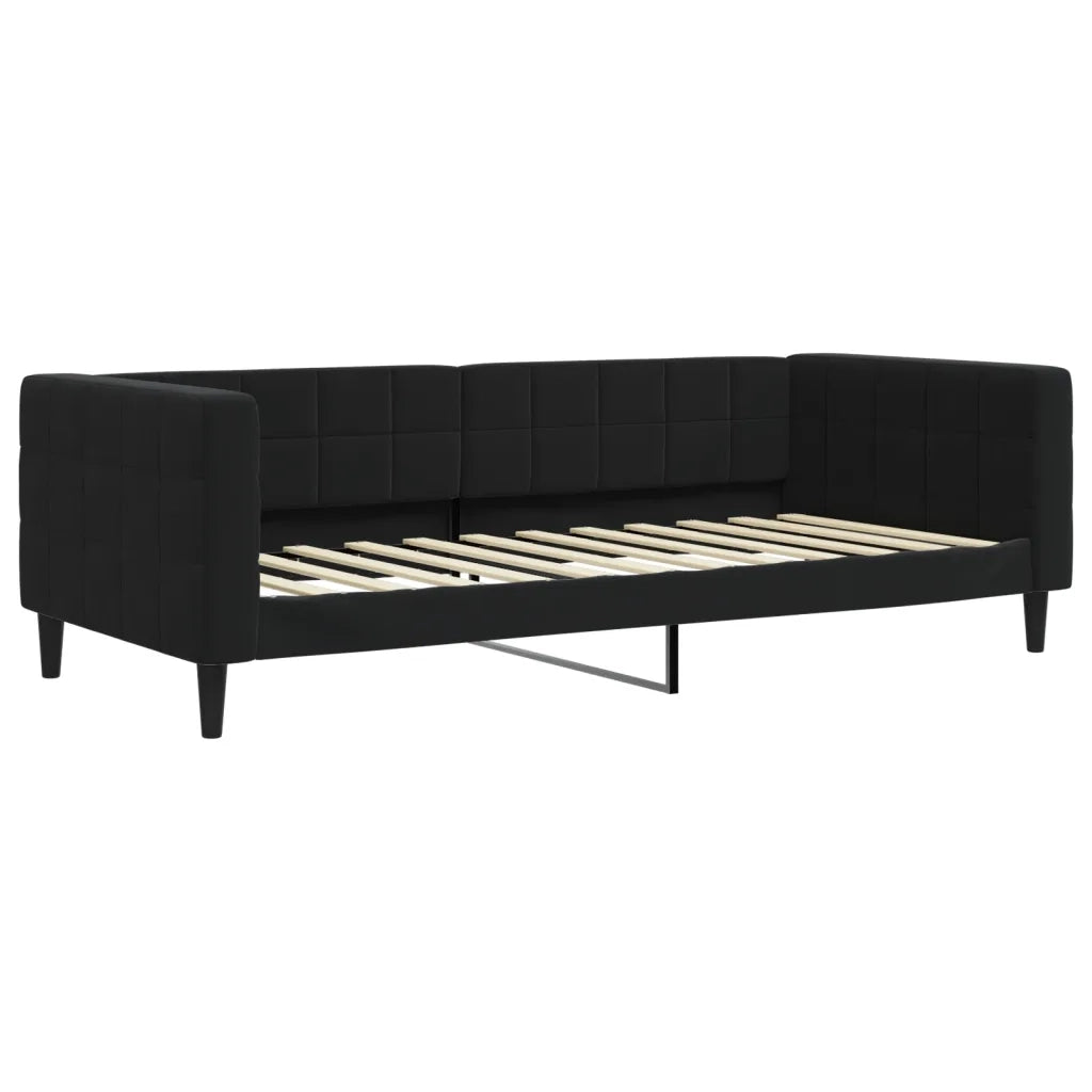 Divano letto | Sof¨¤ letto | Letto singolo con Materasso Nero 90x200 cm in Velluto