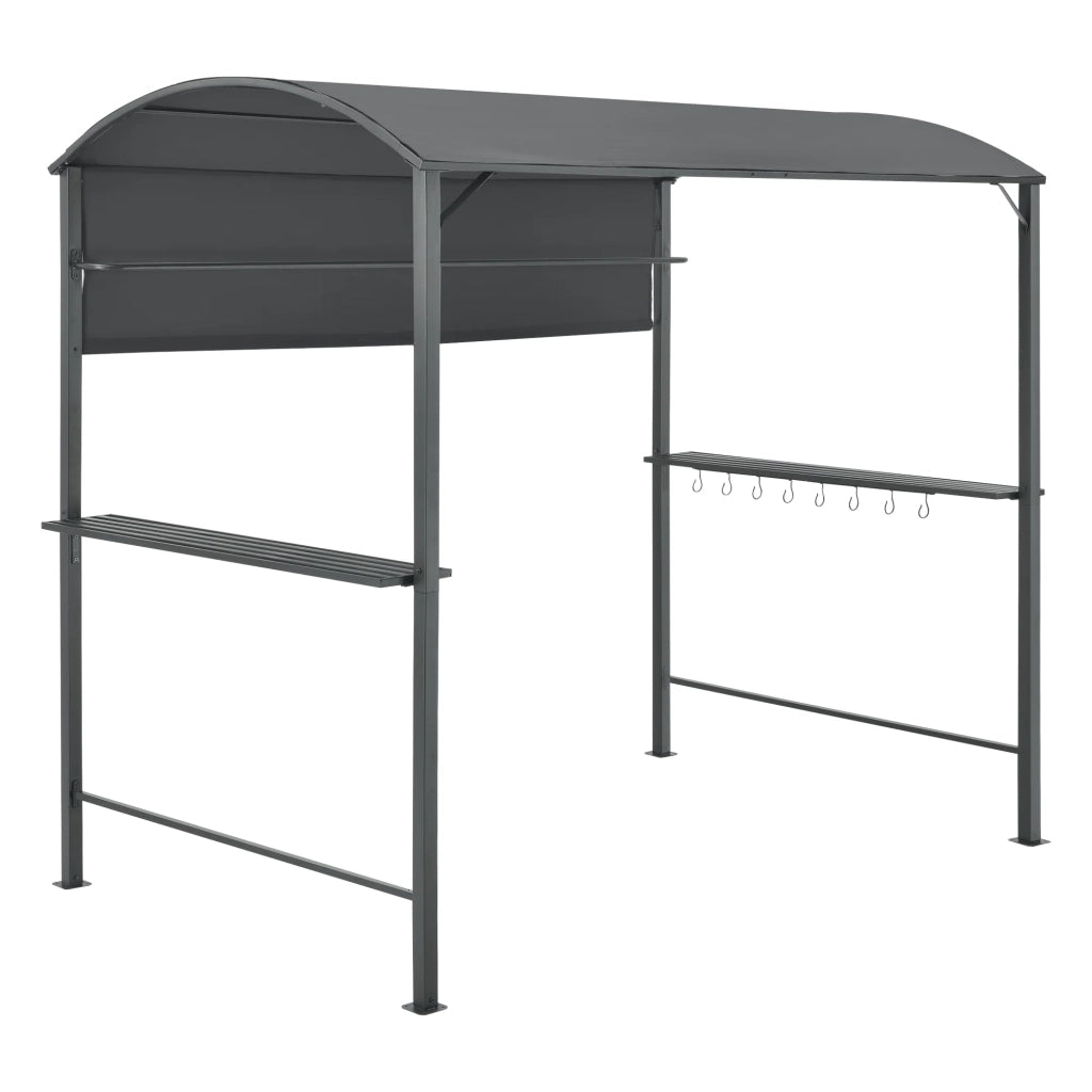Gazebo/padiglione barbecue 215 x 220 x 140 cm antracite grigio scuro 03_0008739
