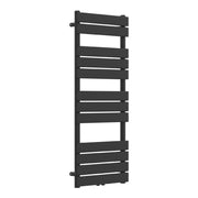 Radiatore scaldasalviette a lama piatta in acciaio nero per il riscaldamento del bagno 120 x 50 cm 03_0010434