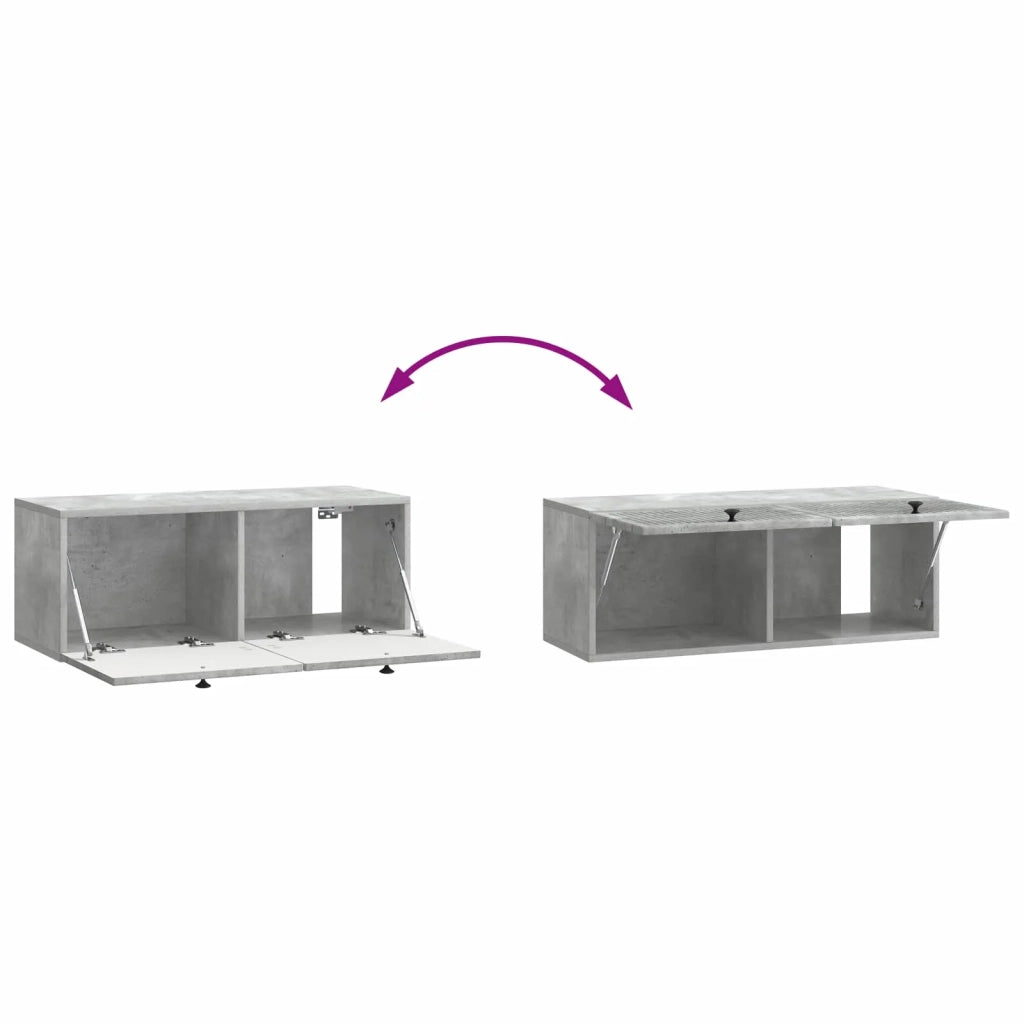 Mobile Porta TV da Muro Grigio Cemento 78,5 x 31 x 30 cm 898038