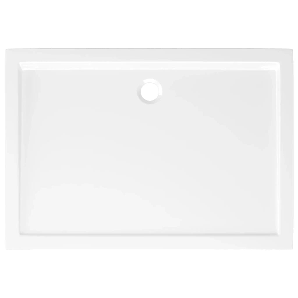 Piatto doccia base doccia piatto doccia bagno WC cabina doccia casa interno rettangolare ABS 70 x 100 cm bianco 02_0001950