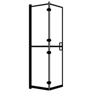 Box Doccia Pieghevole in ESG 80x140 cm Nero CFW5531299