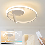 ZMH Lampada da soffitto plafoniera LED dimmerabile 40cm 37W bianca telecomando per cucina