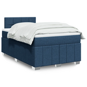 vidaXL Giroletto a Molle con Materasso Blu 120x200 cm in Tessuto