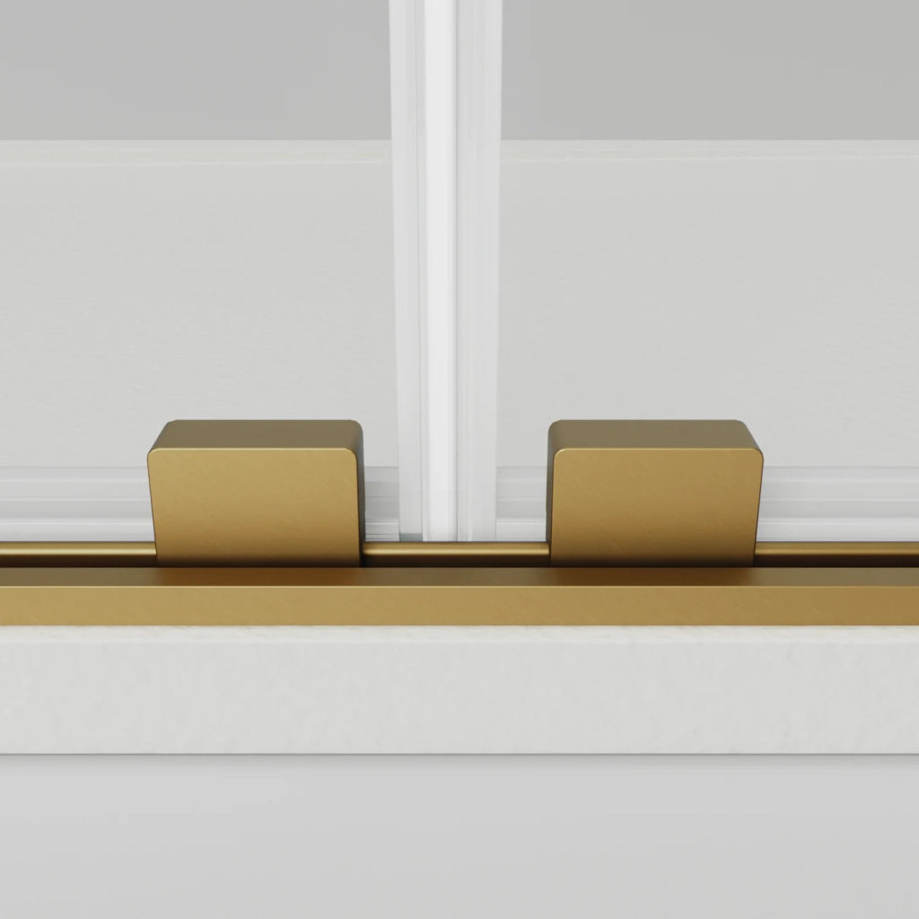 Box doccia angolare TWENTY fisso + scorrevole + laterale fisso 180x70 cm rame vetro trasparente