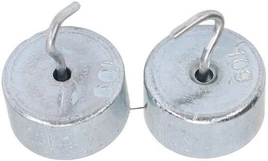 Set di pesi da pesca in acciaio inossidabile cromato - 10g - doppio peso - con 2 pezzi - per educazione/scienze naturali - materiale duraturo - set di pesi