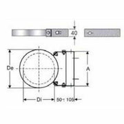 Inox doppia parete aisi 316 fasc etta murale regolabile d.150 200
