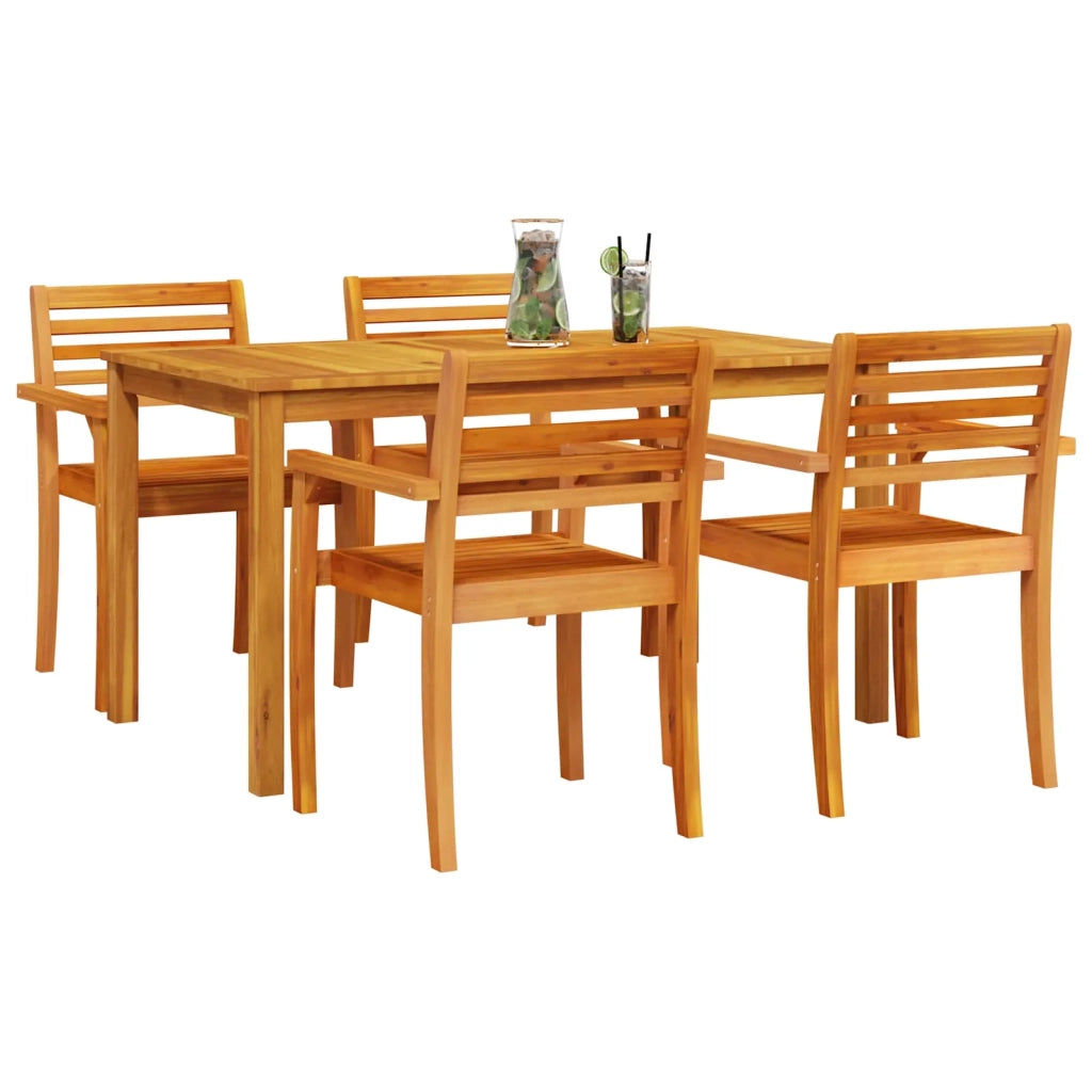 Set da Pranzo per Giardino 5 pcs Marrone 3375663