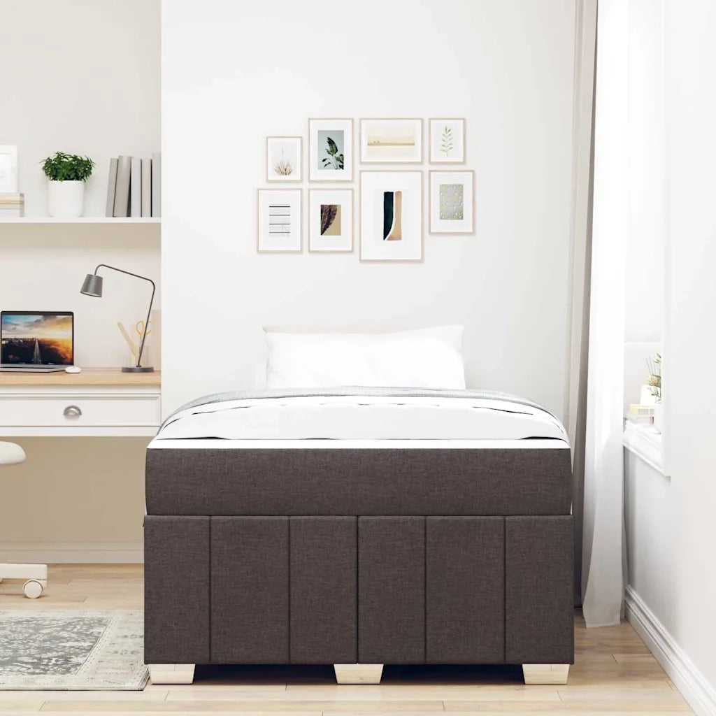 Struttura del letto Marrone Scuro 120 x 200 cm Tessuto 3398282