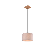 Lampada a sospensione con paralume, legno, sabbia, D 35 cm, Elmau