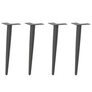 Set di 4 gambe coniche regolabili per tavolino da caffè 42 x 42 cm design moderno acciaio antracite 02_0056811