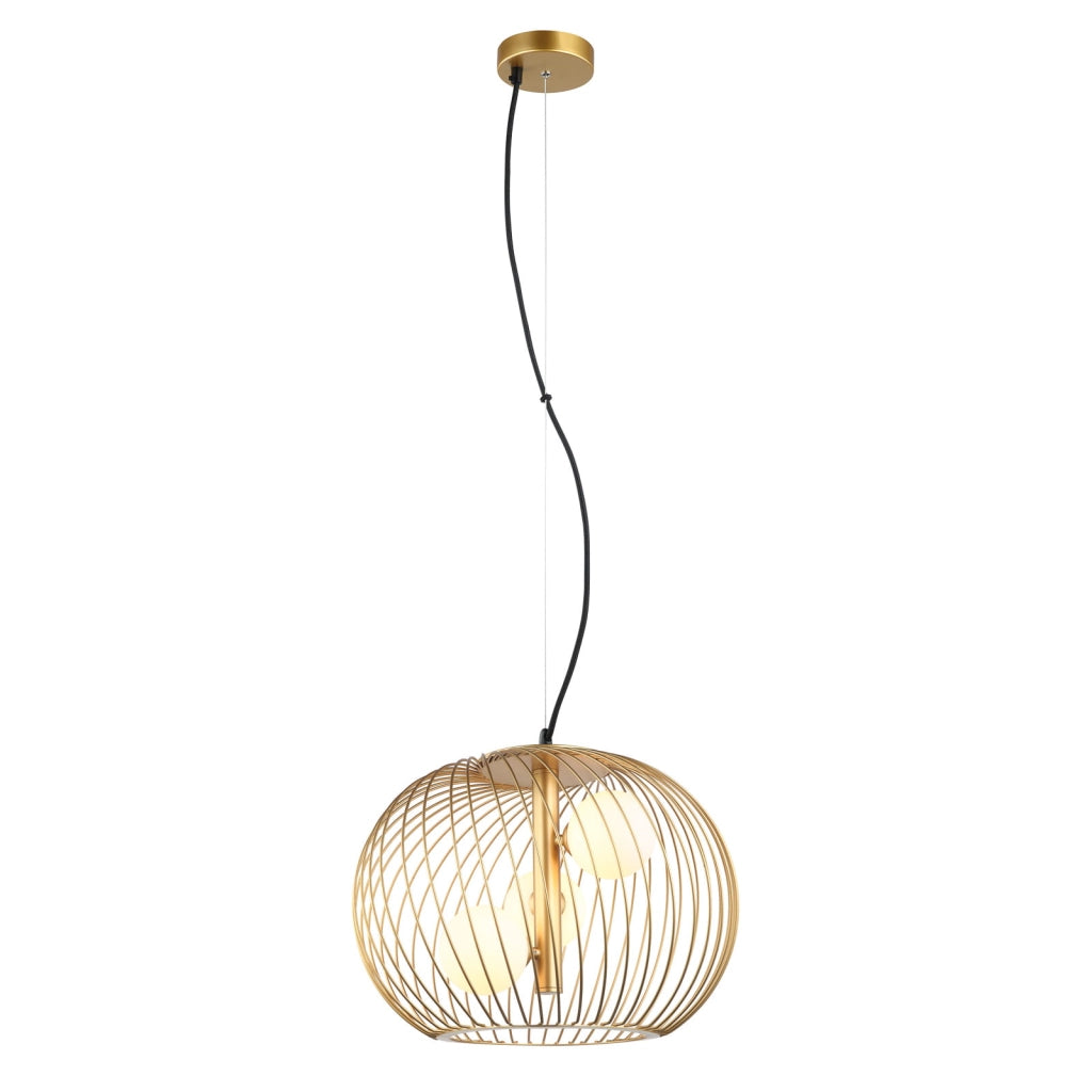 Lampadario Italux Clarisa moderno oro/bianco 3xG9 43cm acciaio