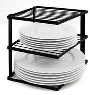 Bastone per angolo della cucina - Organizzatore a 3 livelli con piedini antiscivolo - Nero