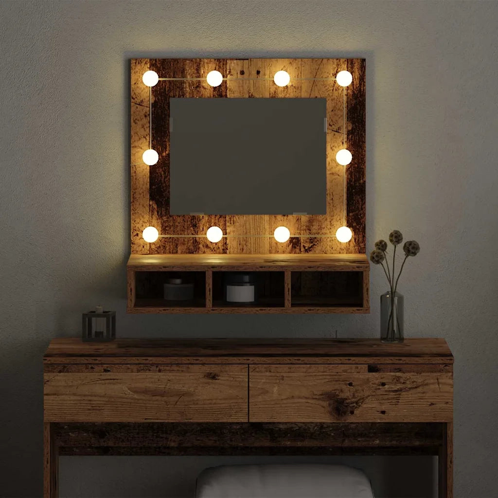 Mobiletto per specchio Legno vecchio 60 x 31,5 x 62 cm 873880
