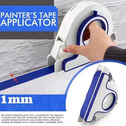 Applicatore di nastro adesivo per pittura, dispositivo di applicazione di nastro adesivo professionale con raschiatore, set per l'applicazione di nastro adesivo, inclusi 5 rotoli di nastro, adatto per pittura, decorazione, pareti, pavimenti, ecc. (Giallo)