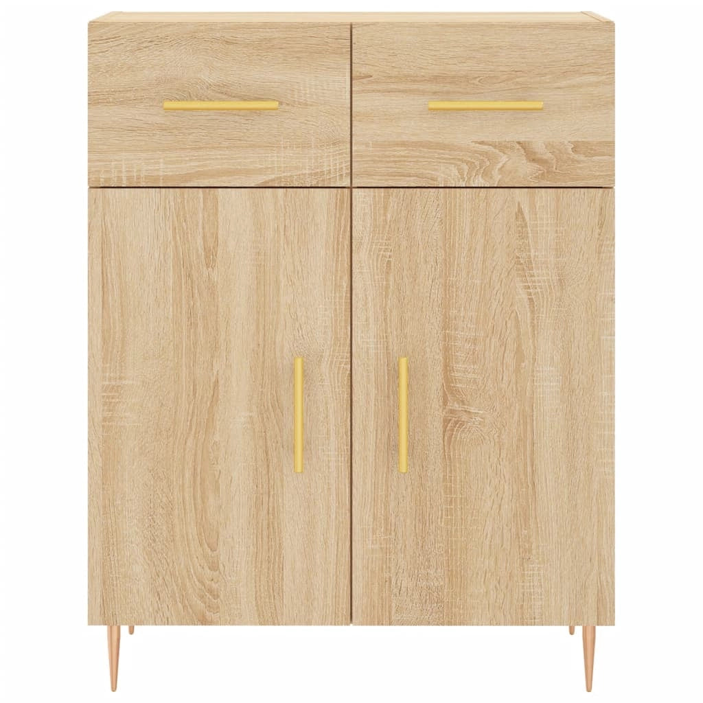 Buffet credenza cassettiera armadio mobile contenitore organizer cucina soggiorno rovere Sonoma 69,5 x 34 x 90 cm legno ingegnerizzato marrone 02_0031667