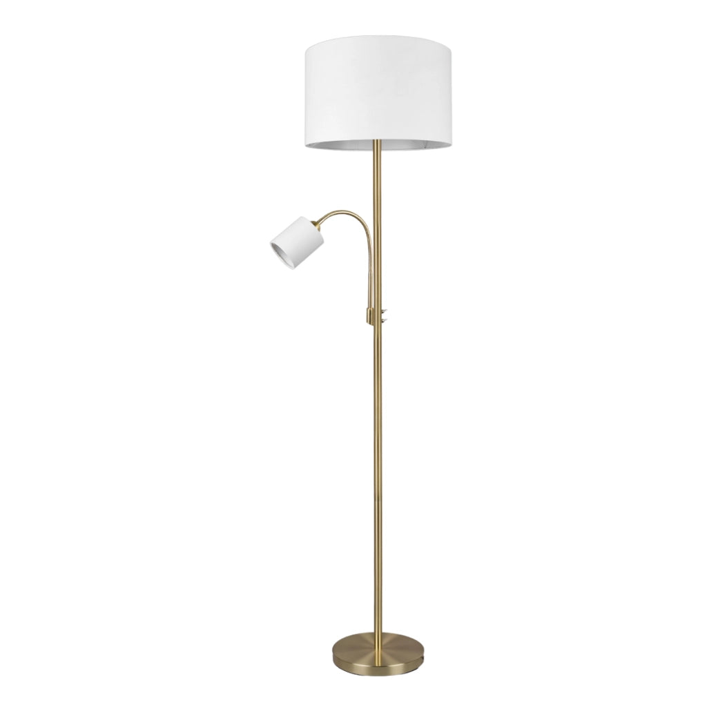 Lampada da terra HOTEL oro/beige 2 luci E14/E27 Trio