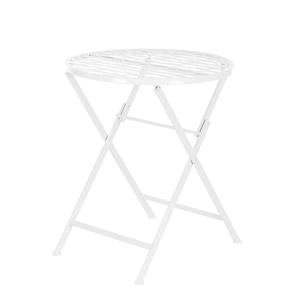 Set da bistrot in metallo bianco per il giardino 03_0006934