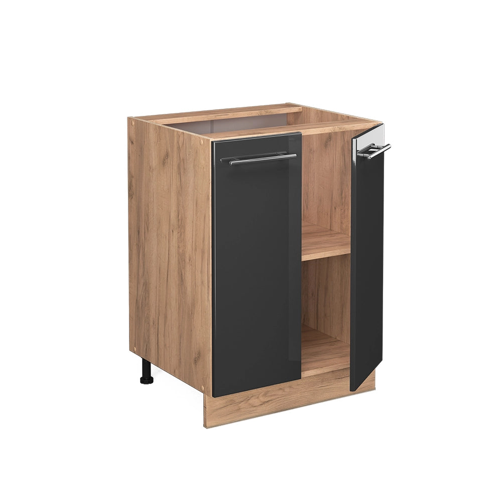 Vicco Mobiletto base cucina Antracite lucido 60 cm senza piano di lavoro