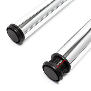 Set 4 gambe tavolo regolabili in acciaio inox cromato Ø 60mm 710mm